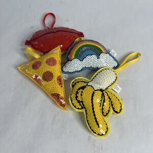 Jingle City Sequin Christmas Ornament Set of 4 – Pop Art Warhol Style